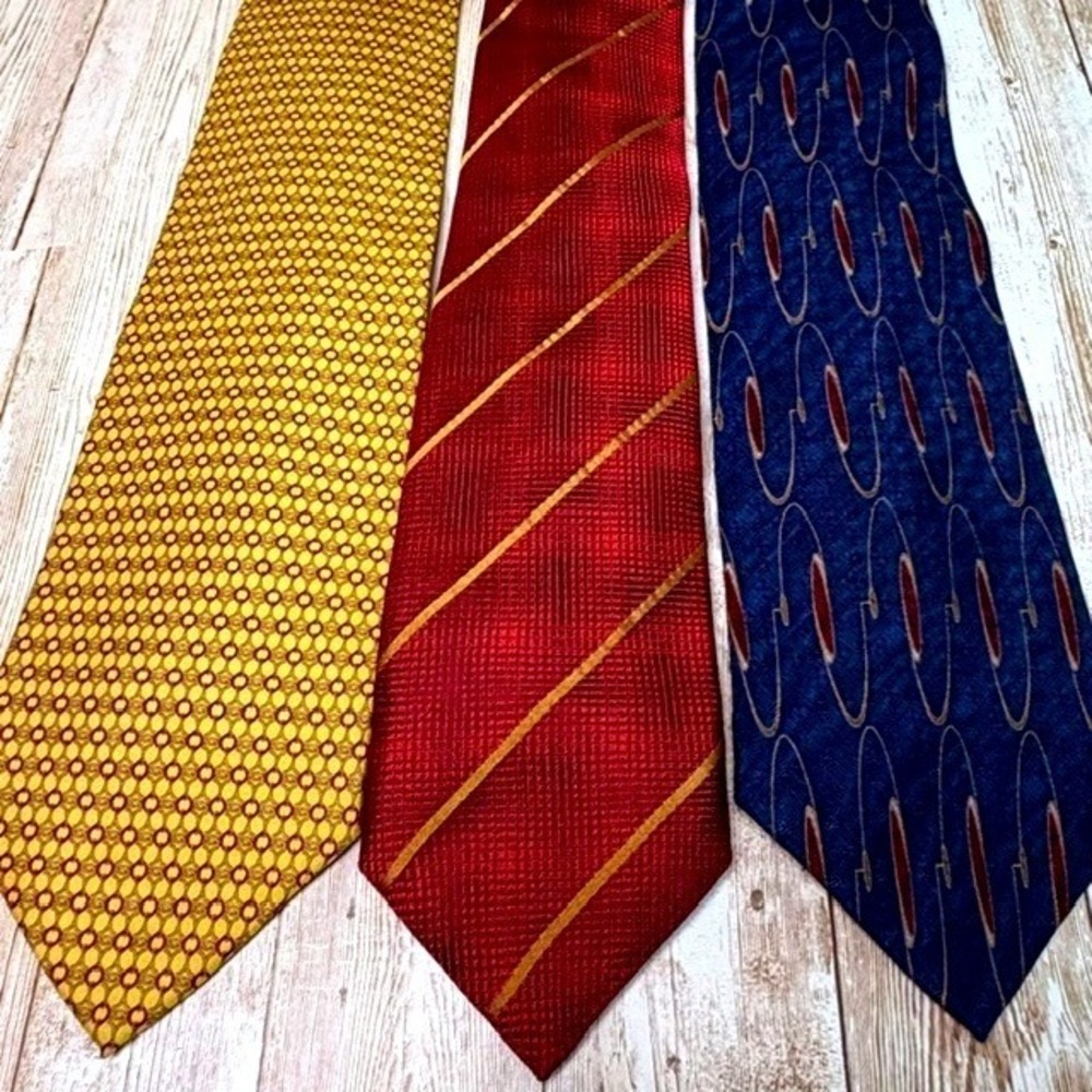 Brooks Brothers Santorelli Bill Blass Tie Bundle Men OS Multicolor Silk Set